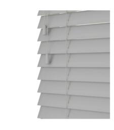 Rackhams Dove Grey Smooth Finish Faux Wood Venetian Blinds with Strings  (130cm drop) - 260cm - thumbnail 1