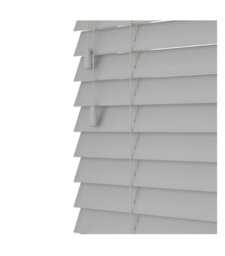 Rackhams Dove Grey Smooth Finish Faux Wood Venetian Blinds with Strings  (130cm drop) - 260cm - thumbnail 2