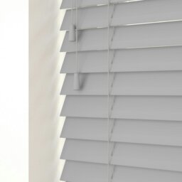Rackhams Dove Grey Smooth Finish Faux Wood Venetian Blinds with Strings  (130cm drop) - 260cm - thumbnail 3