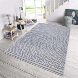 Rackhams Indoor - Outdoor Blue Raute Rug - 160X230 cm - thumbnail 6
