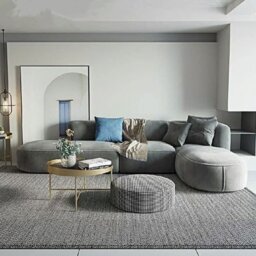 Rackhams Isolde Three Seater Corner, Four Seater Corner Sofa, Grey Velvet - Right Hand Facing - Four  Seater Corner 340cm - thumbnail 2