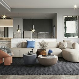 Rackhams Isolde Three Seater Corner, Four Seater Corner Sofa, Grey Velvet - Right Hand Facing - Four  Seater Corner 340cm - thumbnail 5