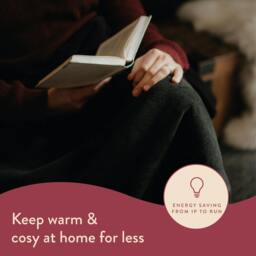 Rackhams SnuggleUp Warming Throw-Black 120X160cm - thumbnail 4