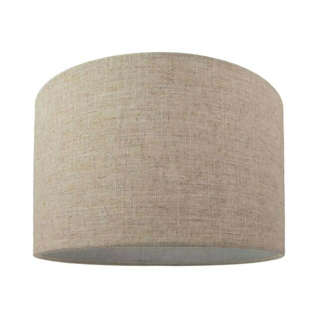 "Rackhams Contemporary and Stylish Natural Linen 14"" Lamp Shade in Oatmeal - 35cm Diameter" - image 1