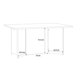 Rackhams Karon Coffee Table in Sonoma Oak - Sonoma Oak - Brown - 59.7 - thumbnail 5