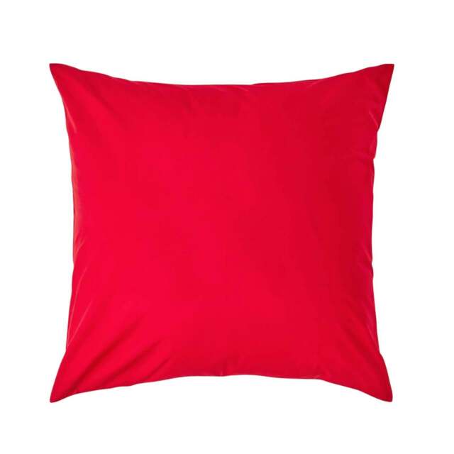 Rackhams Crisp & Cool 200 TC Egyptian Cotton Percale Housewife Pillowcase, European Size - Red - 80 x 80 cm - image 1