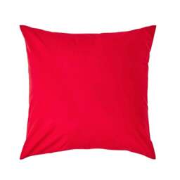 Rackhams Crisp & Cool 200 TC Egyptian Cotton Percale Housewife Pillowcase, European Size - Red - 80 x 80 cm - thumbnail 1