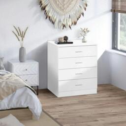 Rackhams Chest of Drawers, 4 Drawers Storage Cabinet with Metal Rails, Anti-Tip for Playroom, Nursery Room, Hallway, etc - thumbnail 2