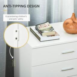 Rackhams Chest of Drawers, 4 Drawers Storage Cabinet with Metal Rails, Anti-Tip for Playroom, Nursery Room, Hallway, etc - thumbnail 6