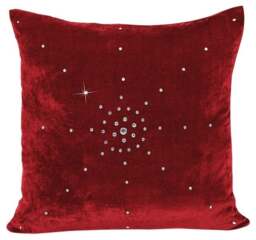 Rackhams Luxury Soft Velvet Stud Gem Detail Cushion - 56cm x 56cm - Chocolate - thumbnail 2