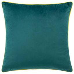 Rackhams Meridian Velvet Cushion Cover - Teal/Cylon - 45cm x 45cm - Teal/Cylon - 100% Polyester - thumbnail 2