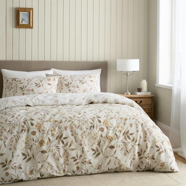 Rackhams Isadora Floral Natural Duvet Cover Set - Natural - Super King