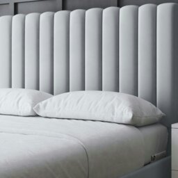Rackhams Evangeline Divan Bed with Upholstered Headboard - Silver - King / 5ft - thumbnail 3