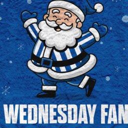 Rackhams Santa is a Wednesday Football Fan - Luxury Fleece Blanket 150cm X 150cm - thumbnail 3