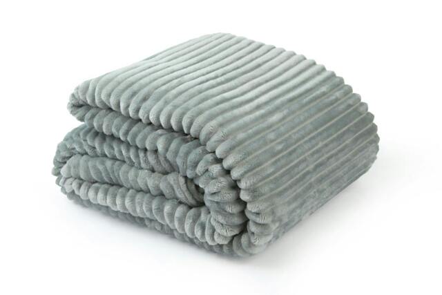 Rackhams Dakota Fleece Silver Throw 140x180cm - image 1