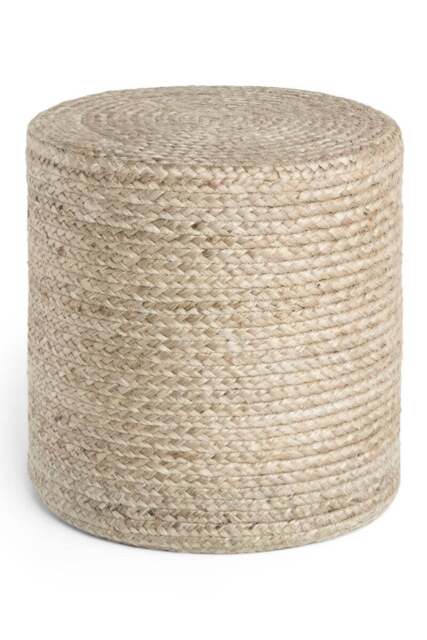 Rackhams Jutta Natural Jute Beige Pouffe - 40X40X40 cm - image 1