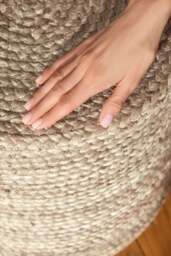 Rackhams Jutta Natural Jute Beige Pouffe - 40X40X40 cm - thumbnail 5