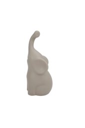 Rackhams Set of 2 Ceramic Couple Elephant Statue Figurine Ornaments - Grey - thumbnail 3