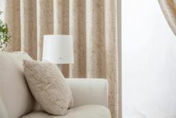 Rackhams Chenille Jacquard Lined Pencil Pleat Curtains - Silver - 117cm width x 229cm drop - thumbnail 4