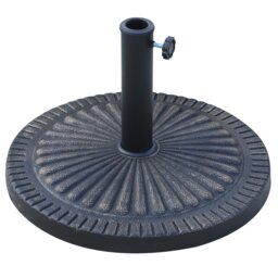 Rackhams 14kg Garden Parasol Base, Round Resin Sun Umbrella Base, Outdoor Umbrella Stand for 38mm or 48mm Outdoor Umbrella Poles, Bronze Tone - thumbnail 2
