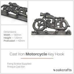 Rackhams Motorcycle Key Hook 190mm x 120mm - thumbnail 3