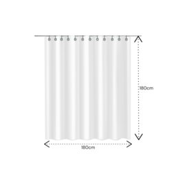 Rackhams City White & Teal Shower Curtain - thumbnail 3