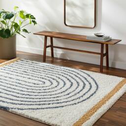 Rackhams Birmingham-Global Black Blue Grey Plush Soft Pile Rug - 160 x 213 cm - thumbnail 1