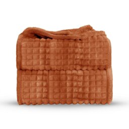 Rackhams Chunky Cord Waffle Plush Heavy Blanket - 150cm x 200cm - Silver - thumbnail 2