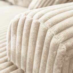 Rackhams Vinci Soft Chunky Jumbo Cord 4 Seater Corner Sofa - Cream - Right Hand Facing - thumbnail 4