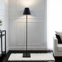 Rackhams Lustre Black LED Rechargeable Floor Lamp