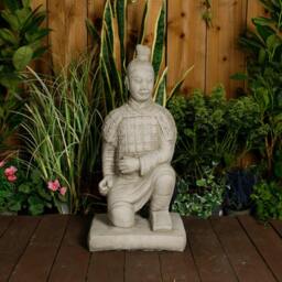 Rackhams Stone Cast Japanese Samurai Garden Ornament - thumbnail 1