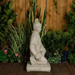 Rackhams Stone Cast Japanese Samurai Garden Ornament - thumbnail 5