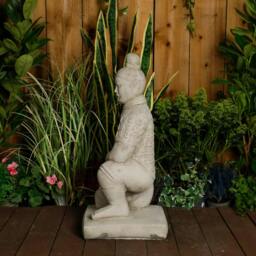 Rackhams Stone Cast Japanese Samurai Garden Ornament - thumbnail 4
