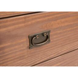 Rackhams Padua 6 Drawer Chest of Drawers Bras Drop Handle - Brown - thumbnail 5