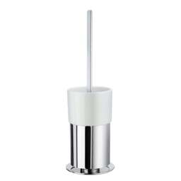 Rackhams Polished Chrome Toilet Brush and Porcelain Holder