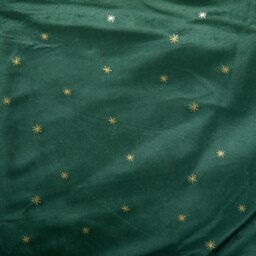 Rackhams 1.2m Soft Dark Green Velour Christmas Tree Skirt with Gold Star Print - thumbnail 4