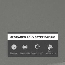 Rackhams Outdoor Seat Cushion Pads for Rattan Furniture, 3 PCs Garden Furniture Cushions, Dark Grey - thumbnail 5