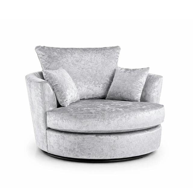 Rackhams Cushia Living Room Furniture Range - Swivel chair - SILVER - image 1