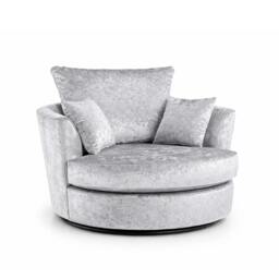 Rackhams Cushia Living Room Furniture Range - Swivel chair - SILVER