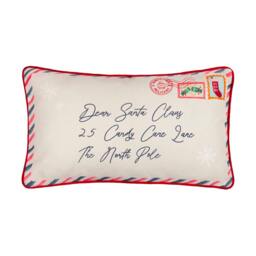 Rackhams Dear Santa Reversible Printed Christmas Cushion Cover - Multicoloured - 30cm x 50cm - Multicoloured - 95% Polyester/5% Cotton - thumbnail 1