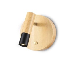Rackhams 3 Watt LED Adjustable Wooden Reading Lamp - Black Finish - thumbnail 2
