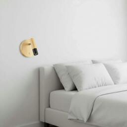 Rackhams 3 Watt LED Adjustable Wooden Reading Lamp - Black Finish - thumbnail 1