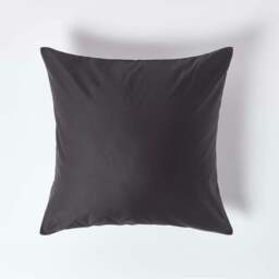 Rackhams Premium 1000 TC Egyptian Cotton Sateen Weave Pillowcase, European Size - Dark Charcoal Grey - 60 x 60 cm