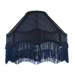 Rackhams Classic Victorian Style Empire Pendant Shade in Midnight Blue Fabric - thumbnail 2