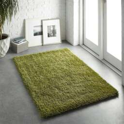 Rackhams Chicago Olive Green Shaggy Rug - Ø 133 cm - thumbnail 3