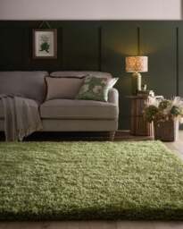 Rackhams Chicago Olive Green Shaggy Rug - Ø 133 cm - thumbnail 6