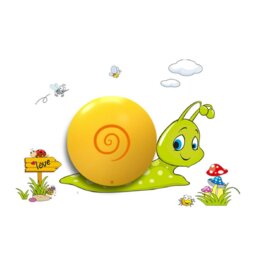 Rackhams Snail LED Childrens Lamp Charming Fun Night Light Ultra Low Consumption 0.6W Colourful Wall Decals Create A 3D Effect