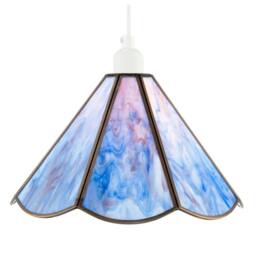 Rackhams Classic Lavender Purple Tiffany Glass Easy Fit Pendant Lighting Shade - thumbnail 5