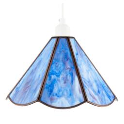 Rackhams Classic Lavender Purple Tiffany Glass Easy Fit Pendant Lighting Shade - thumbnail 6
