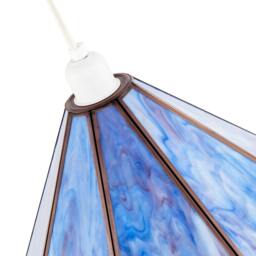 Rackhams Classic Lavender Purple Tiffany Glass Easy Fit Pendant Lighting Shade - thumbnail 3